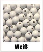 Holzperlen 12mm weiß